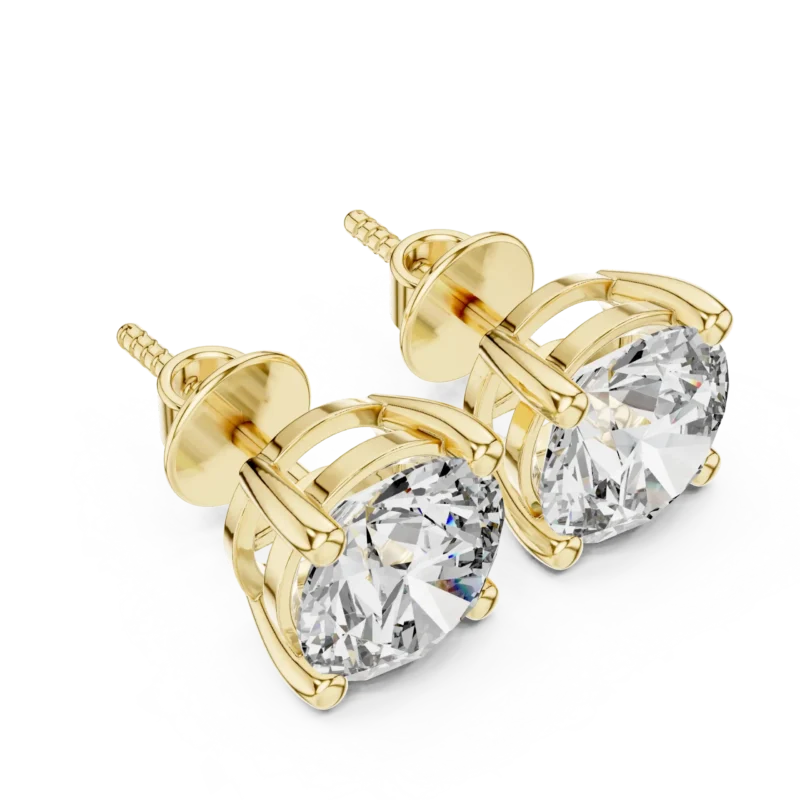 novafacet-classic-round-solitaire-diamond-stud-earrings-yellow-gold-side-angle