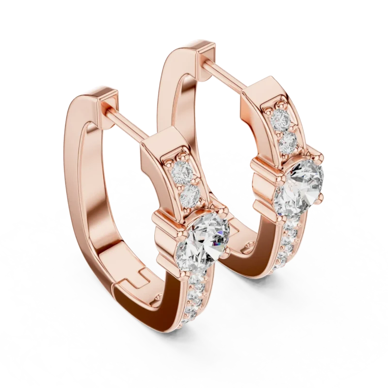 novafacet-elan-solitaire-diamond-hoop-earrings-rose-gold-side-angle