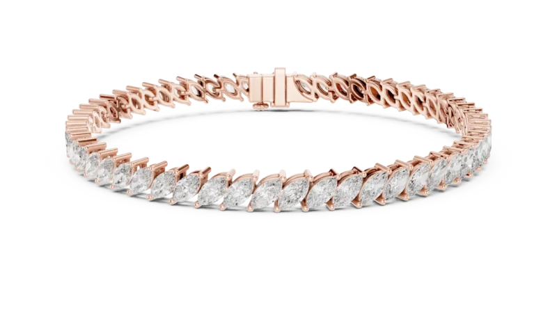 novafacet-elara-marquise-diamond-tennis-bracelet-rose-gold-front