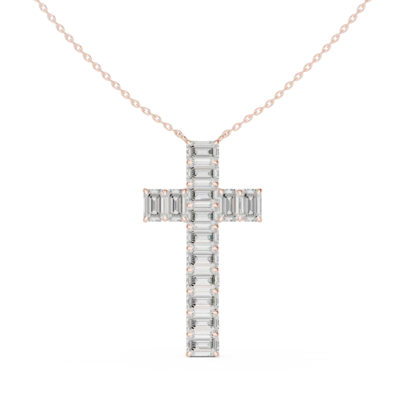 novafacet-emerald-cut-diamond-cross-pendant-rose-gold-front