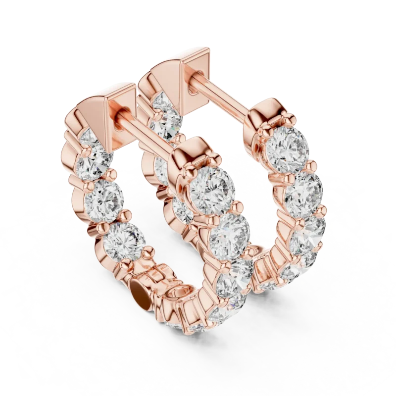 novafacet-eterna-radiance-round-diamond-hoop-earrings-rose-gold-side-angle