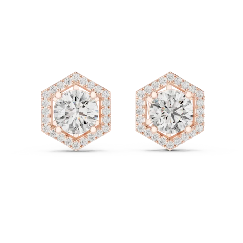 novafacet-geometric-frame-halo-diamond-stud-earrings-rose-gold-front