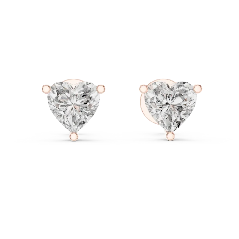 novafacet-heart-solitaire-diamond-stud-earrings-rose-gold-front