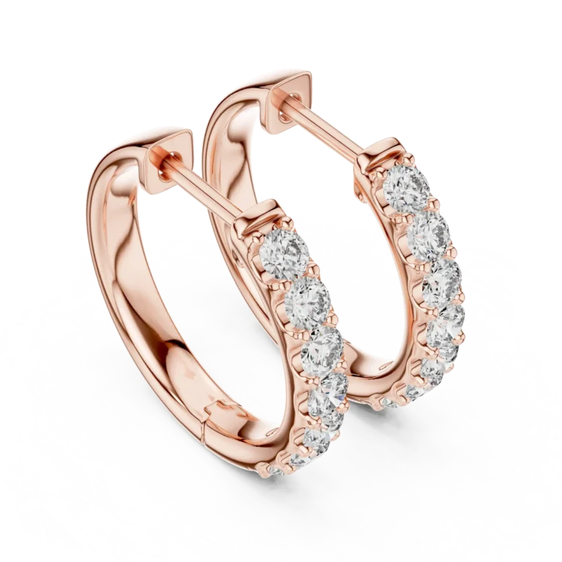 novafacet-lumiere-line-round-diamond-hoop-earrings-rose-gold-side-angle