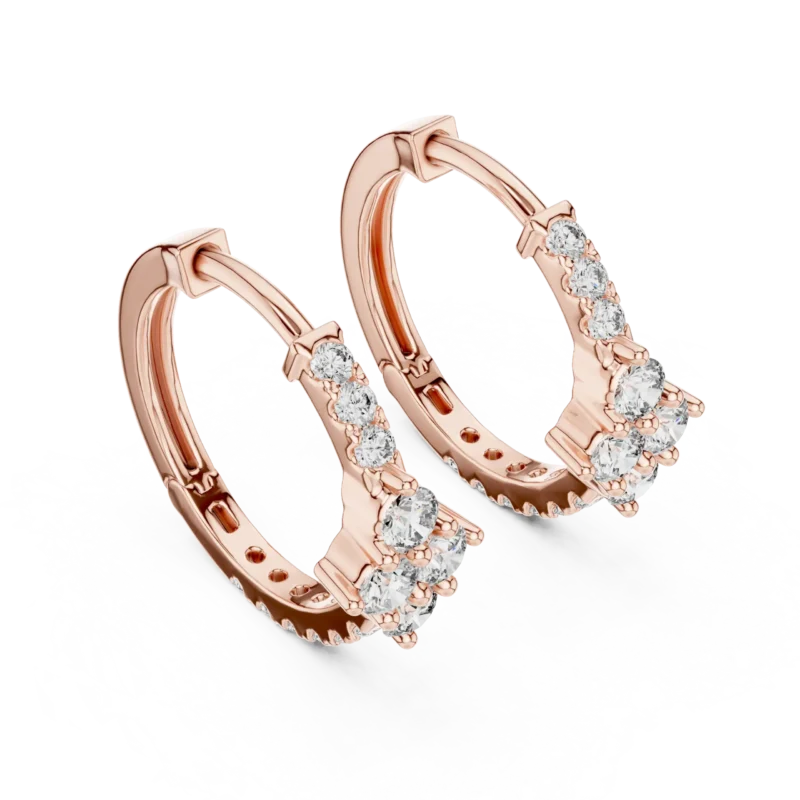 novafacet-stellar-bloom-round-diamond-hoop-earrings-rose-gold-side-angle