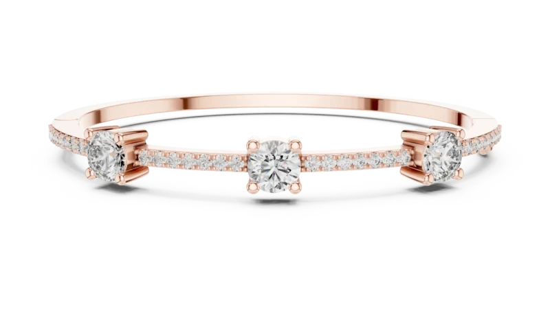 novafacet-three-solitaire-diamond-bangle-bracelet-rose-gold-front